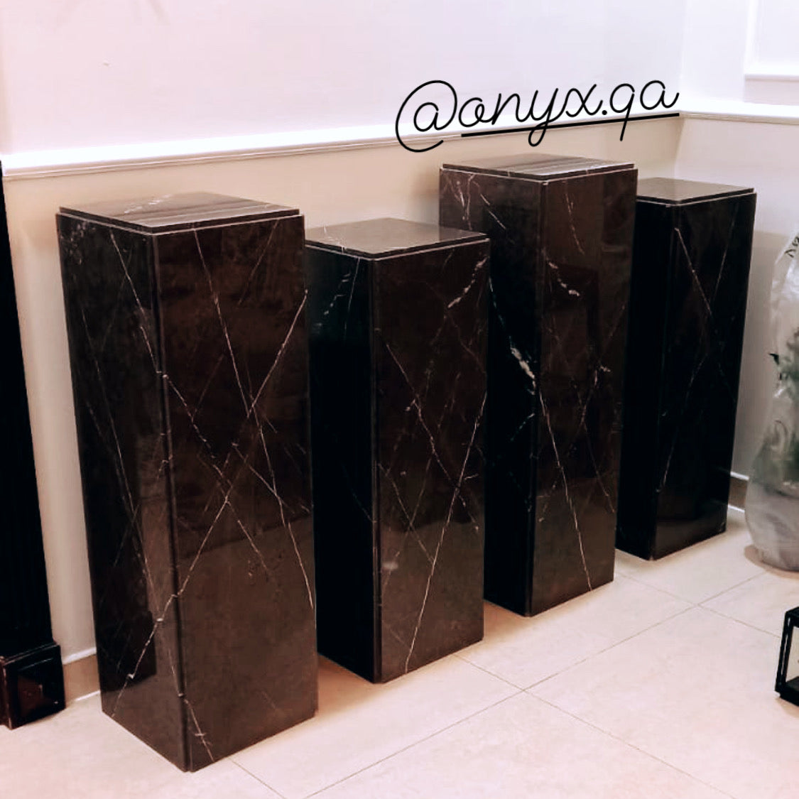Luxury Black Marquina Marble Stand